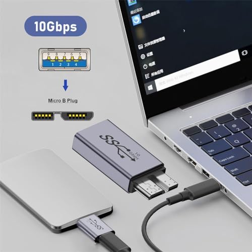 Tobo USB Female to Micro B Male Adapter, Micro USB 3.0 to USB Fe-Male Adaptor, USB 3.0 Female to Micro B Data Adapter Mic-ro Converter Micro Adaptor (TD-1176CC) - Image 5