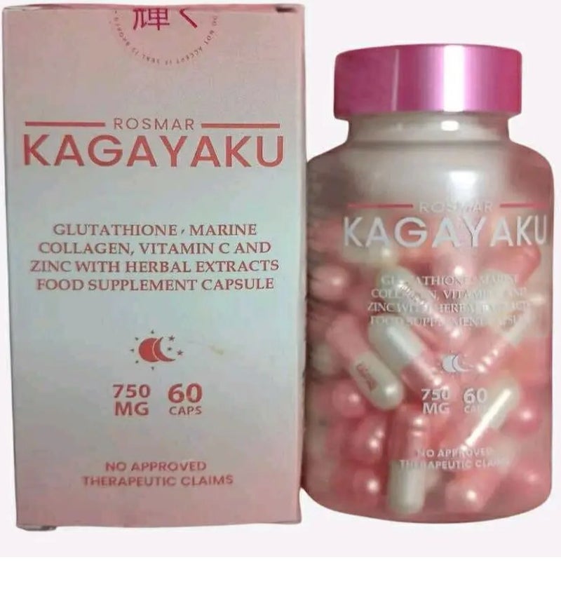 ROSMAR KAGAYAKU GLUTATHIONE MARINE COLLAGEN VITAMIN C AND ZINC WITH HERBAL EXTRACTS FOOD SUPPLEMENT CAPSULE 60 CAPS - Image 2