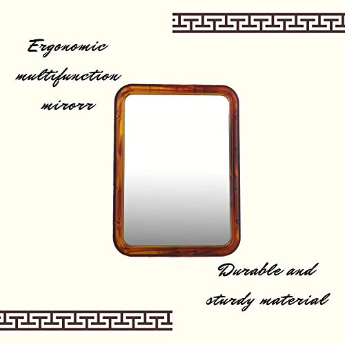 Scarlet Line Rectangular 1 Sided Makeup Mirror Adjustable and Foldable Hand Mirror for Makeup, Handy Mirror for Travel with Plastic Handle Stand - Image 3