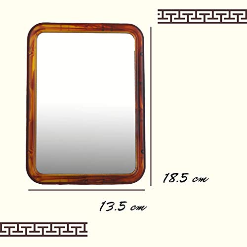 Scarlet Line Rectangular 1 Sided Makeup Mirror Adjustable and Foldable Hand Mirror for Makeup, Handy Mirror for Travel with Plastic Handle Stand - Image 4