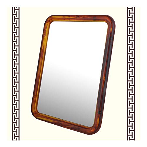 Scarlet Line Rectangular 1 Sided Makeup Mirror Adjustable and Foldable Hand Mirror for Makeup, Handy Mirror for Travel with Plastic Handle Stand - Image 1