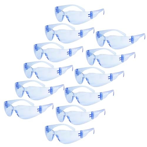JORESTECH Eyewear Protective Safety Glasses, Polycarbonate Impact Resistant Lens Pack of 12 (Blue) - Image 1