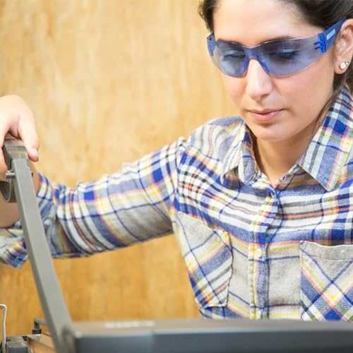 JORESTECH Eyewear Protective Safety Glasses, Polycarbonate Impact Resistant Lens Pack of 12 (Blue) - Image 3