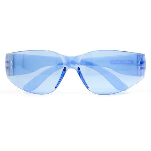 JORESTECH Eyewear Protective Safety Glasses, Polycarbonate Impact Resistant Lens Pack of 12 (Blue) - Image 2