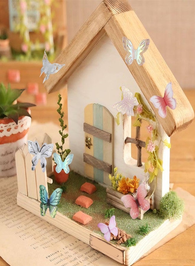 YTaraHub 60Pcs Resin Butterflies - 3D Miniature Charms for Fairy Garden, Dollhouse Accessories, Tiny Butterfly Figures for Micro-Landscape Decor, DIY Crafts & Scrapbooking - Image 5