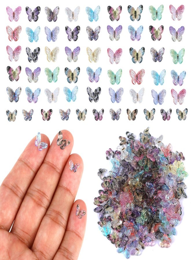 YTaraHub 60Pcs Resin Butterflies - 3D Miniature Charms for Fairy Garden, Dollhouse Accessories, Tiny Butterfly Figures for Micro-Landscape Decor, DIY Crafts & Scrapbooking - Image 2