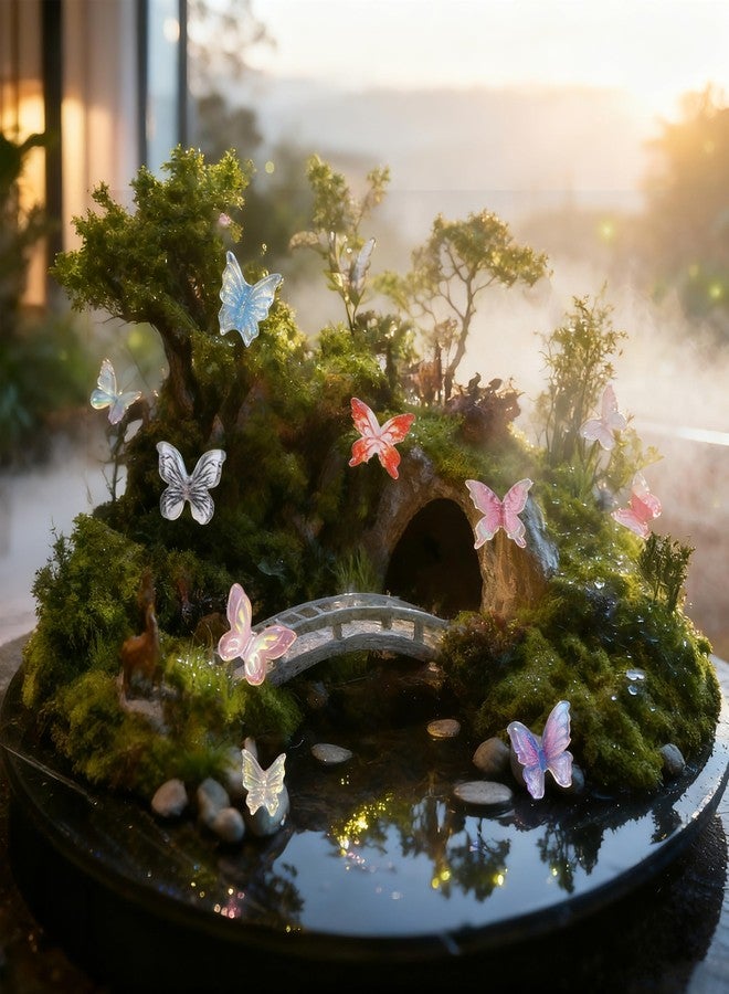 YTaraHub 60Pcs Resin Butterflies - 3D Miniature Charms for Fairy Garden, Dollhouse Accessories, Tiny Butterfly Figures for Micro-Landscape Decor, DIY Crafts & Scrapbooking - Image 3