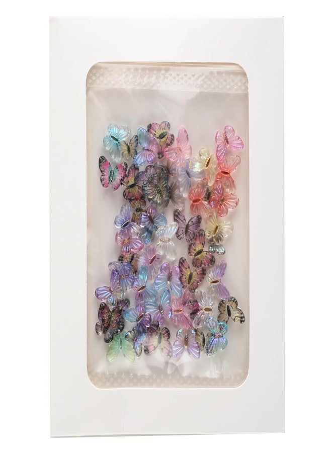 YTaraHub 60Pcs Resin Butterflies - 3D Miniature Charms for Fairy Garden, Dollhouse Accessories, Tiny Butterfly Figures for Micro-Landscape Decor, DIY Crafts & Scrapbooking - Image 1