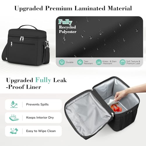 DALINDA Insulated Lunch Bag Lunch Box for Women Men,Leak-Proof Cooler Bag Lunchbox Lightweight for Work Picnic,Beach,Camping,Travel - Image 5