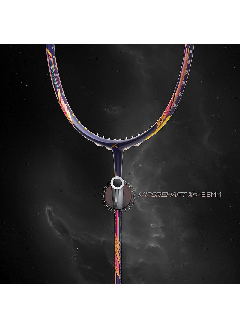 Flutter S CTRL Carbon Fibre Strung Badminton Racket (80g, Maximum String Tension - 32lbs)