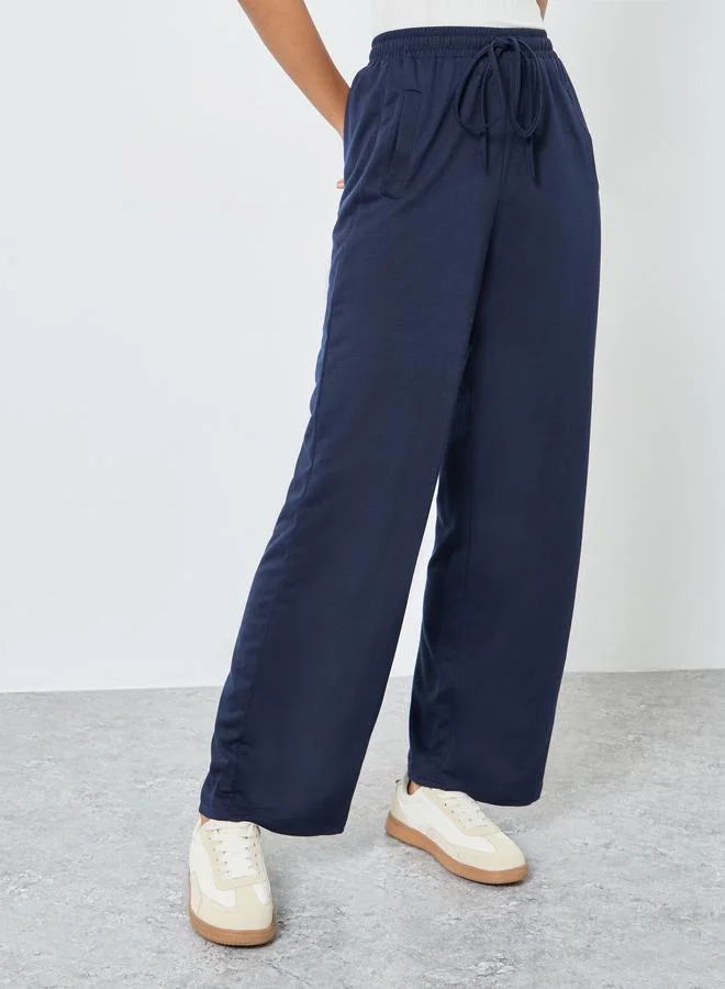 Take Two Take Two Women Dark Blue Straight Leg Joggers