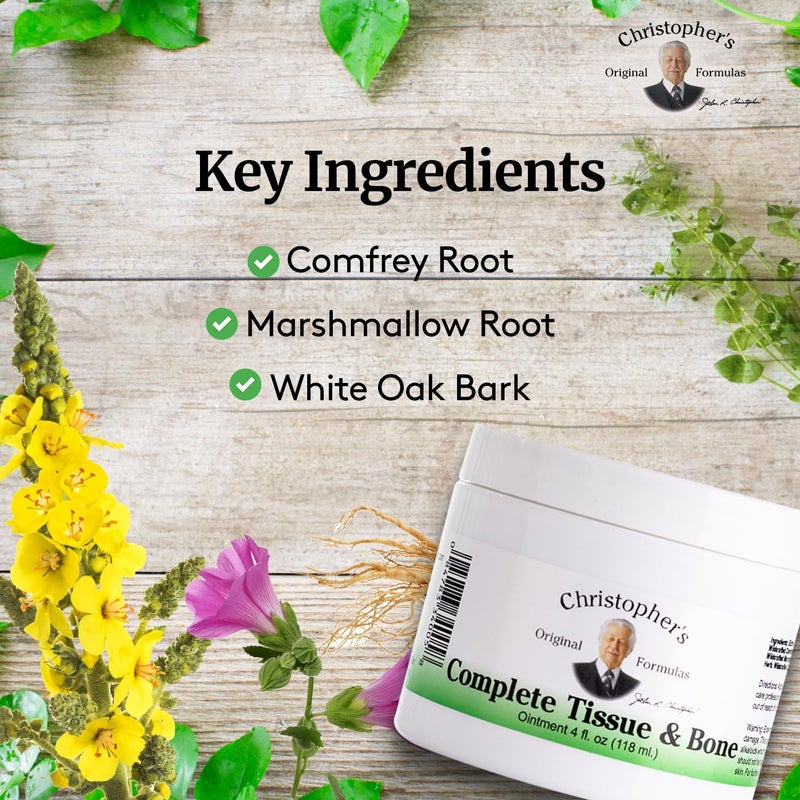 Christopher's Original Formulas Complete Tissue & Bone Ointment, Herbal Topical for Muscle & Joint Support, 4 fl oz - Pack of 3 - Image 3