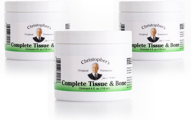 Christopher's Original Formulas Complete Tissue & Bone Ointment, Herbal Topical for Muscle & Joint Support, 4 fl oz - Pack of 3 - Image 1