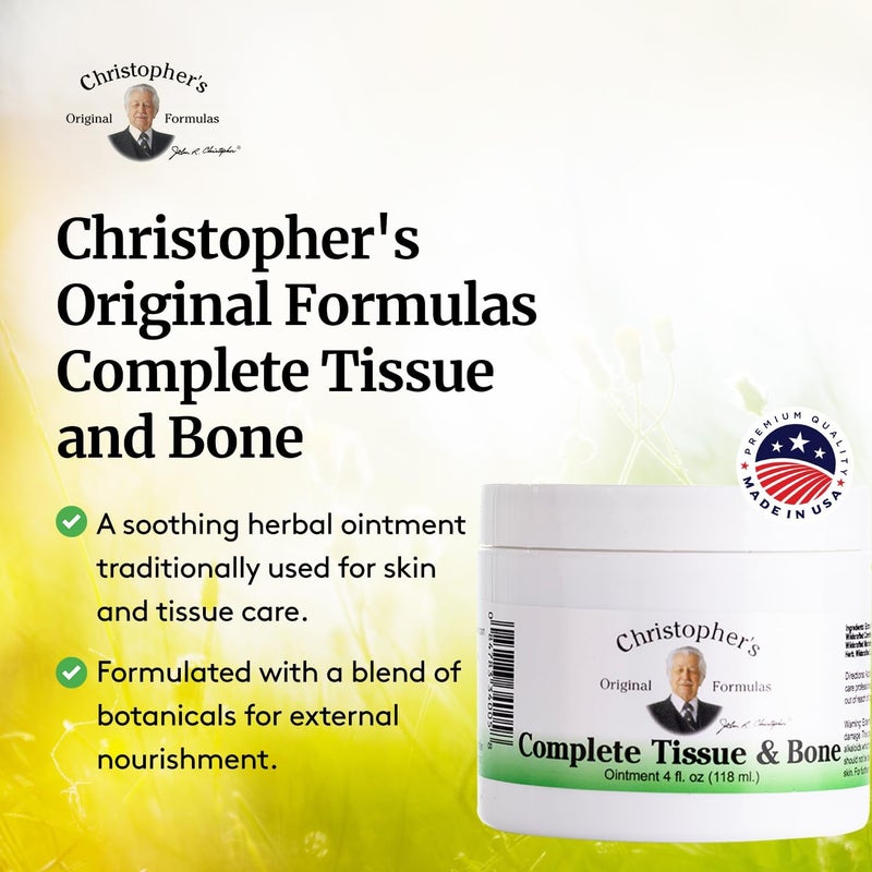 Christopher's Original Formulas Complete Tissue & Bone Ointment, Herbal Topical for Muscle & Joint Support, 4 fl oz - Pack of 3 - Image 4
