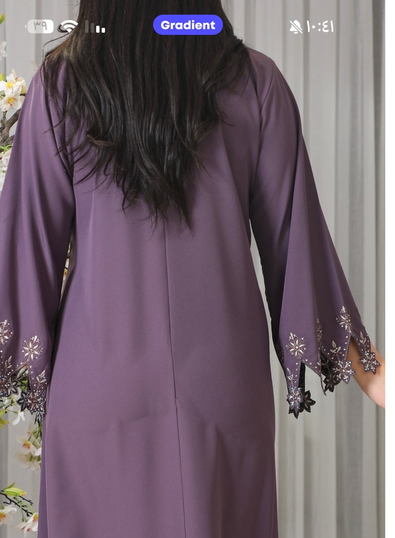 Bint Al Bilad Bint Al Bilad Women's Summer Long Luxury Jalabiya | jalabiya for women, Full-Length Kaftan Dress for Eid, Wedding, Special Occasions | Embroidered Saudi Abaya | Modest Islamic Clothing  - Image 5