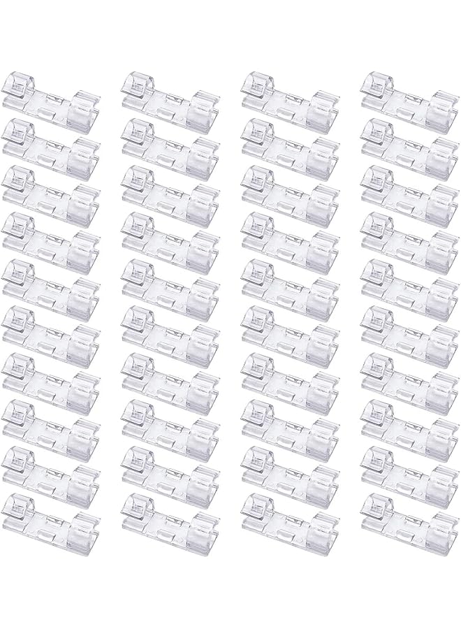 إيروريكس 40 قطعة من مشابك الكابلات الشفافة ومشابك إدارة الكابلات وحامل الأسلاك القوي اللاصق ذاتيًا وحامل الأسلاك شديد التحمل ومشبك الأسلاك المتين لإدارة الكابلات وكابل شحن USB - Image 1