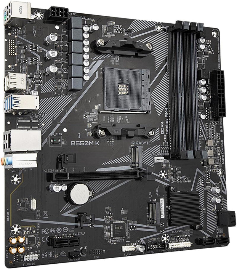 Inland Micro Center AMD Ryzen 5 4500 Desktop Processor with GIGABYTE B550M K Motherboard (Micro-ATX, DDR4, Dual M.2, SATA 6Gb/s, PCIe 4.0) - Image 4