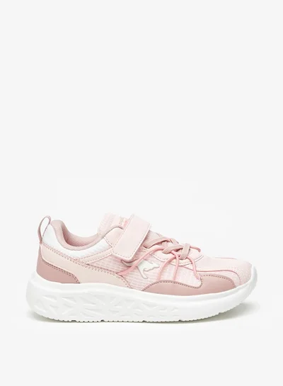 kangaROOS Girls' Textured Casual Sneakers With Hook And Loop Closure
