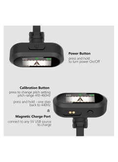 Generic Clip On Tuner Rechargeable, Chromatic Tuner for Guitar Bass Ukulele and Wind Instruments, Pitch 410-460Hz, High Definition TFT Screen Easy to Read in Bright Light, Quick & Accurate Tuning  - Image 3