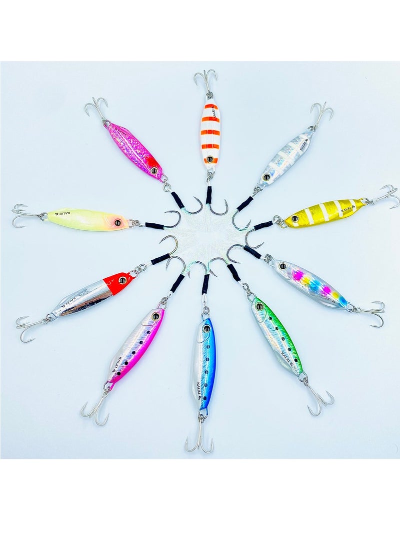 أوكورا مجموعة المهرج الفضية من أوكورا كايجو - أوزان 60 جرام، خطاف BKK حاد جدًا، 10 ألوان ساحرة - معدات خفيفة الوزن لمغامرات الصيد الملحمية - Image 3