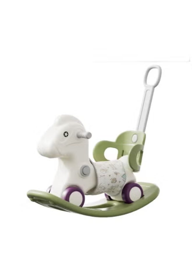 FULL JOY Rocking Horse With Backrest For  Toddler Baby  With Detachable Balance Board And Footrest 3*1 - Image 1