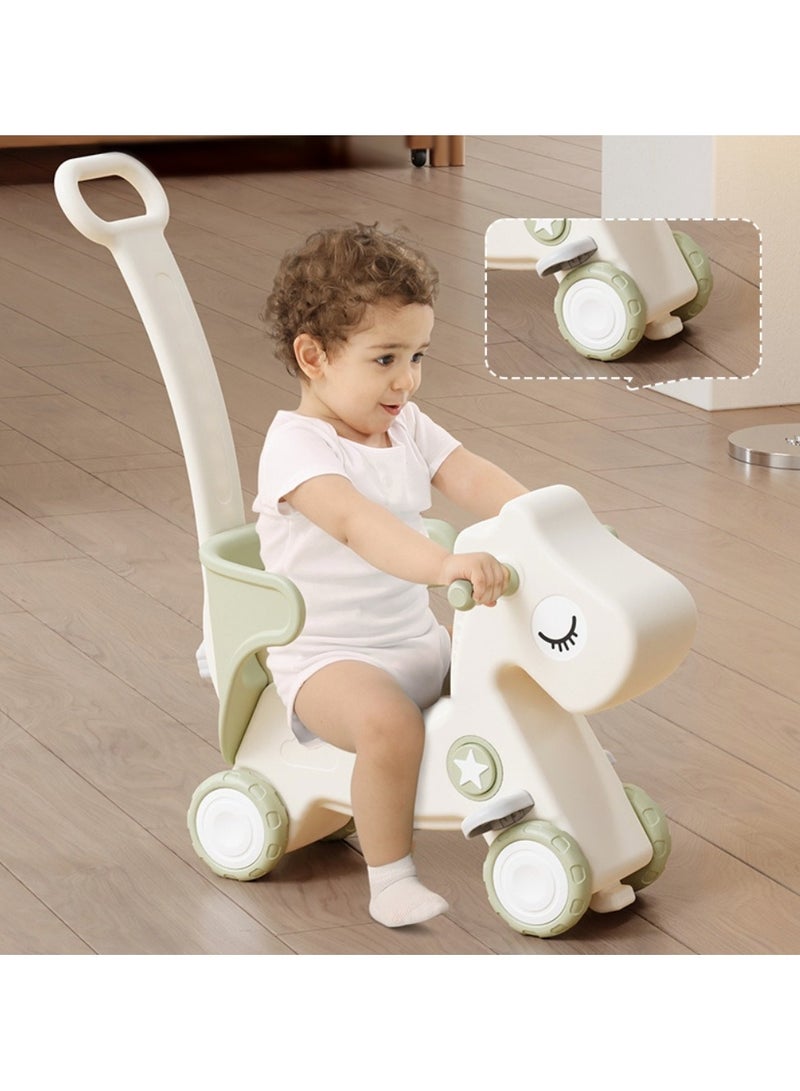 FULL JOY Rocking Horse With Backrest For  Toddler Baby  With Detachable Balance Board And Footrest 3*1 - Image 2