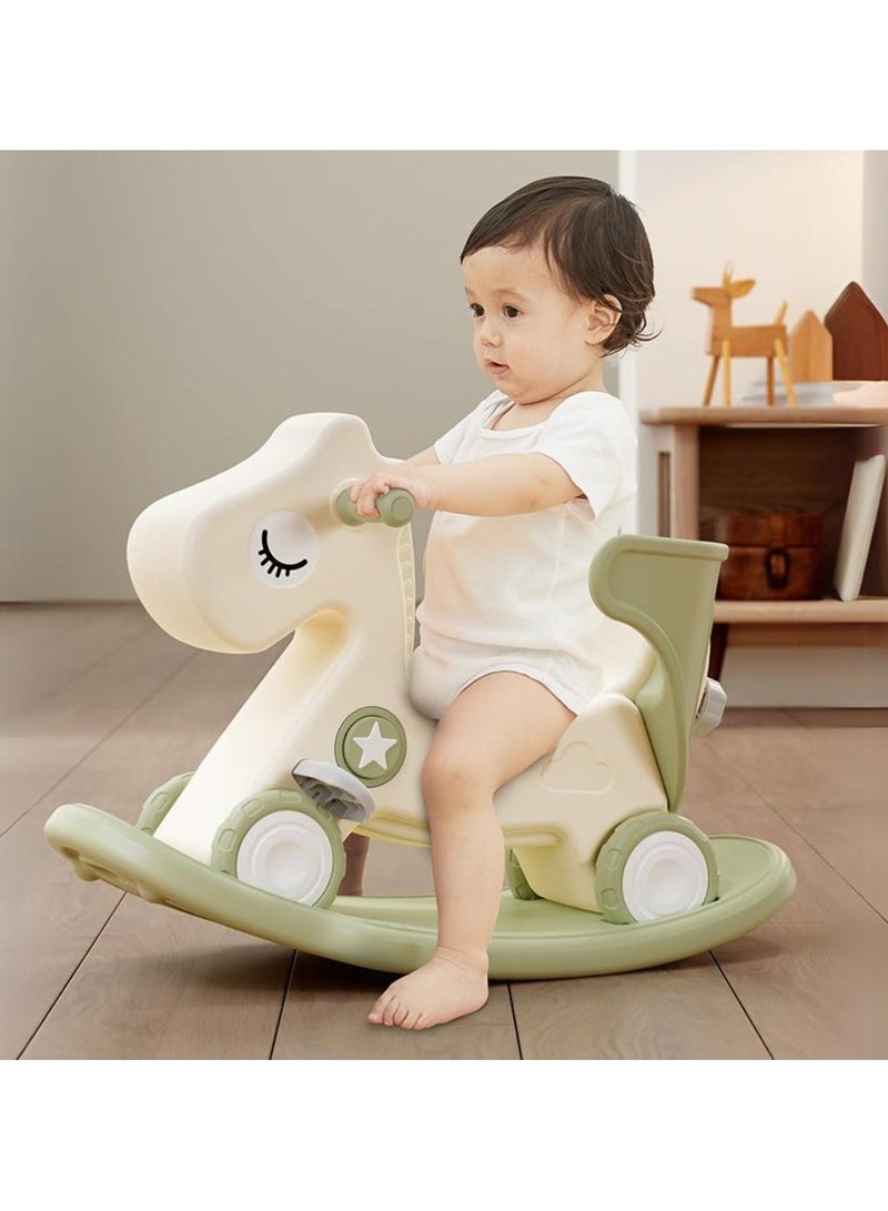 FULL JOY Rocking Horse With Backrest For  Toddler Baby  With Detachable Balance Board And Footrest 3*1 - Image 4
