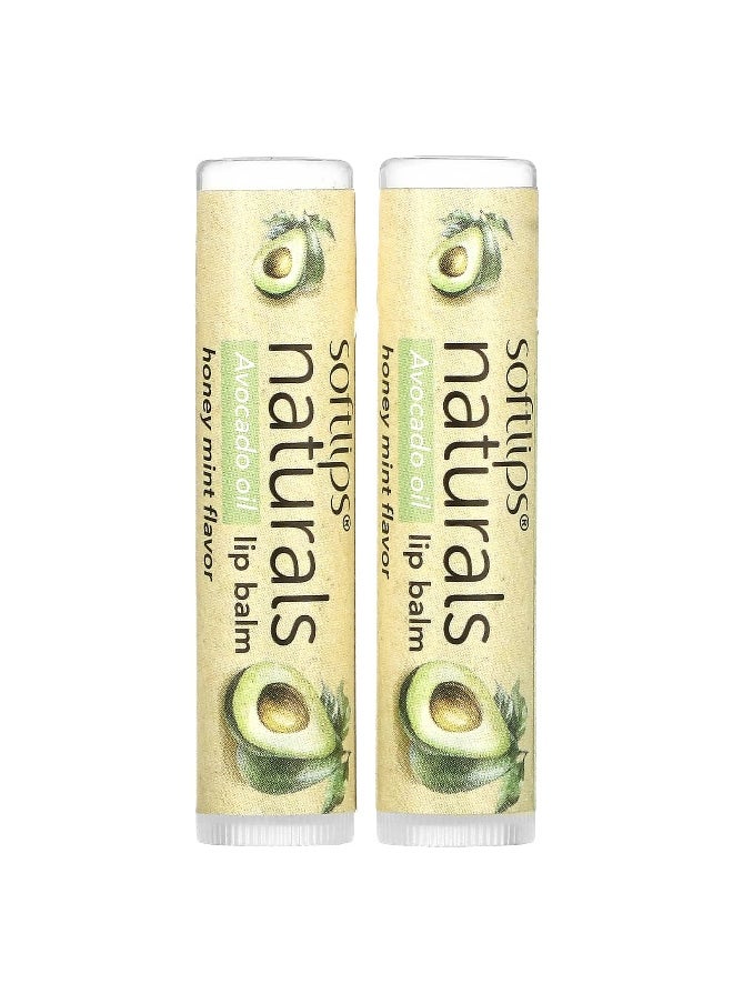 Softlips Softlips, Naturals Lip Balm, Honey Mint, 2 Sticks, 0.15 oz (4.2 g) Each  - Image 1
