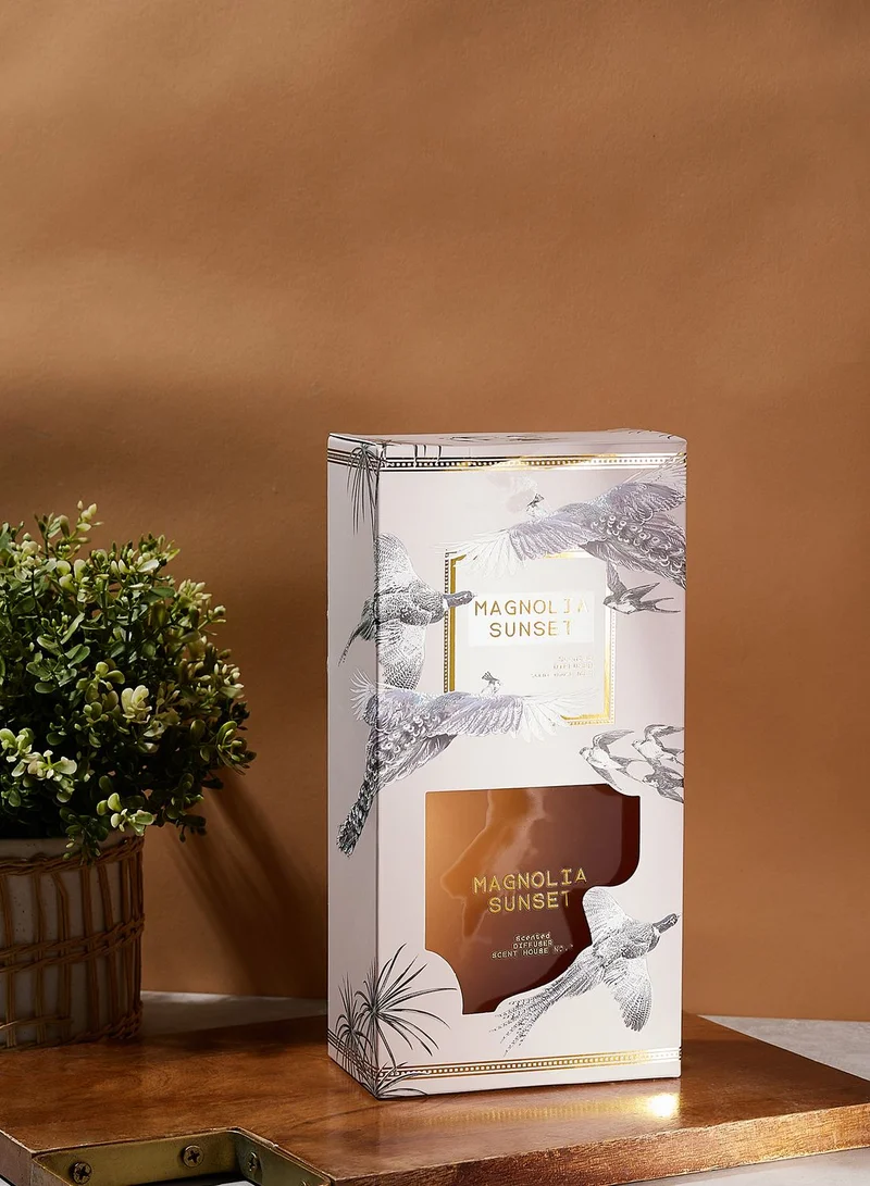 Candlelight 500Ml Square Glass Reed Diffuser Magnolia Sunset - 10% Oriental Flower Scent (3016-6652)