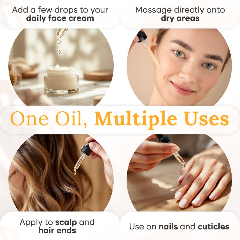 BLOOMORA Cold Pressed Pumpkin Seed Oil for Hair Care, Dry Scalp Oil, Skin & Nail Hydration (2Fl Oz), Pumpkin Seed Extract Drops for Scalp Care, Smooth Split Ends, Natural Hair Serum Alternative - Image 4