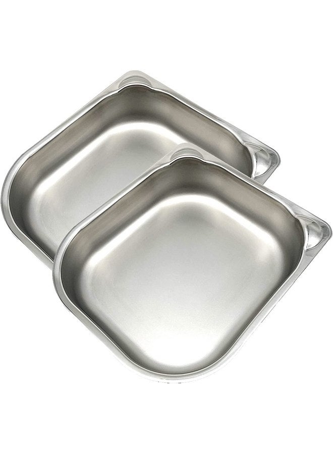 Cat Mate Stainless Steel Bowl Inserts x 2 for Cat Mate C100 and C200 Automatic Feeders (Feeder Not Included) - Image 1
