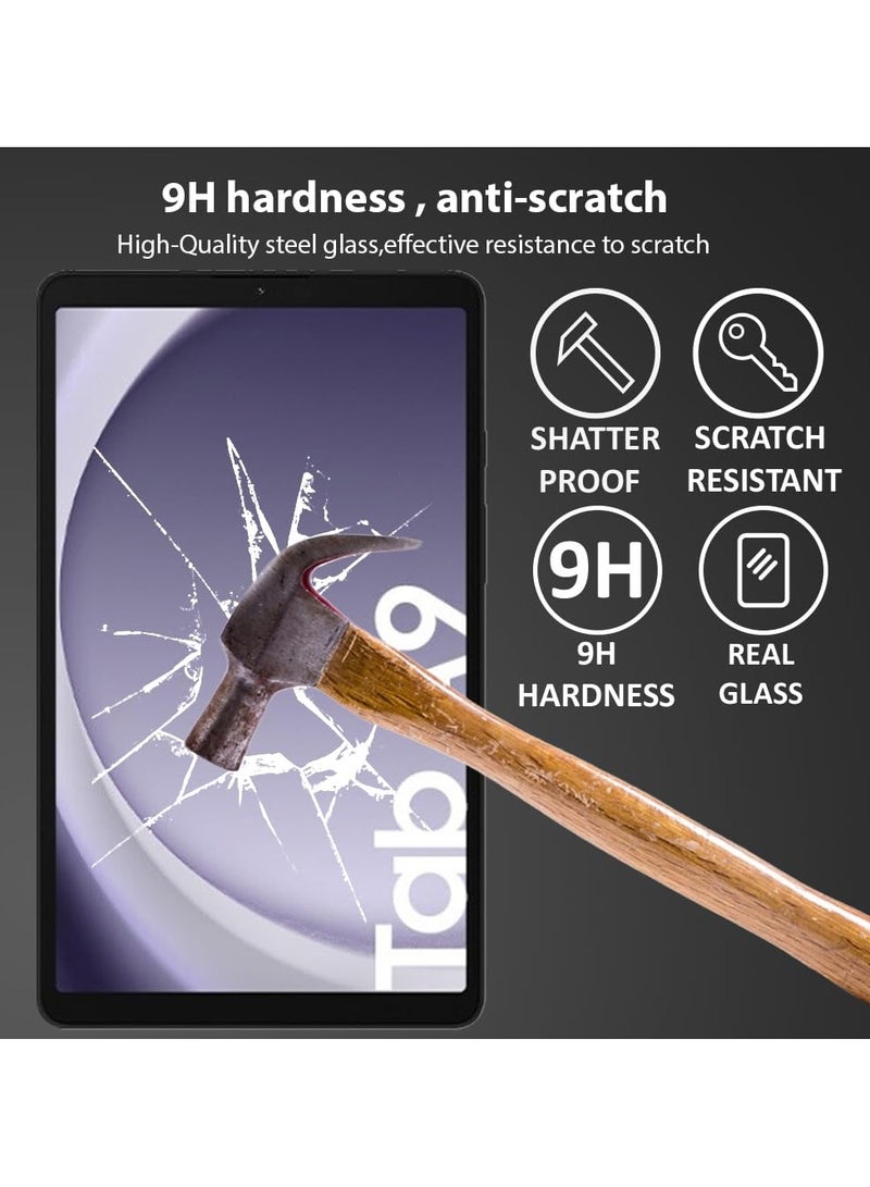 erorex Screen Protectors compatible with Samsung Galaxy Tab A9, 9H hardness, anti-scratch, anti-oil, anti-bubbles, 2.5D round edge, transparent For Samsung Galaxy Tab A9 - Image 4