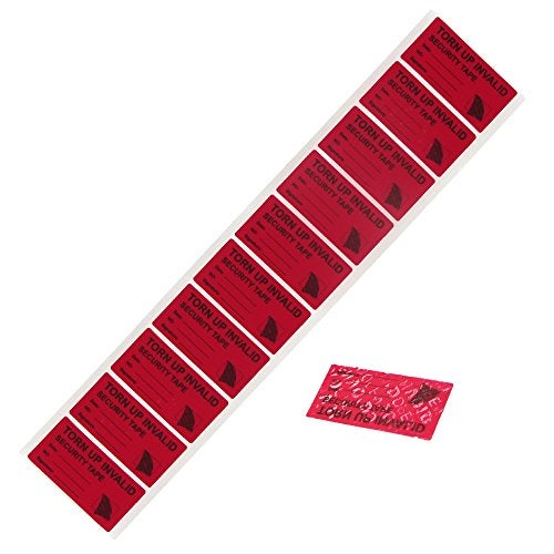 Solitary Walker 100Pcs Tamper Evident Security Void Stickers 1x2 inch Red Tamper Proof Labels Safety Torn up Invalid Seals Tape No Transfer No Damage to Protected Item - Image 2