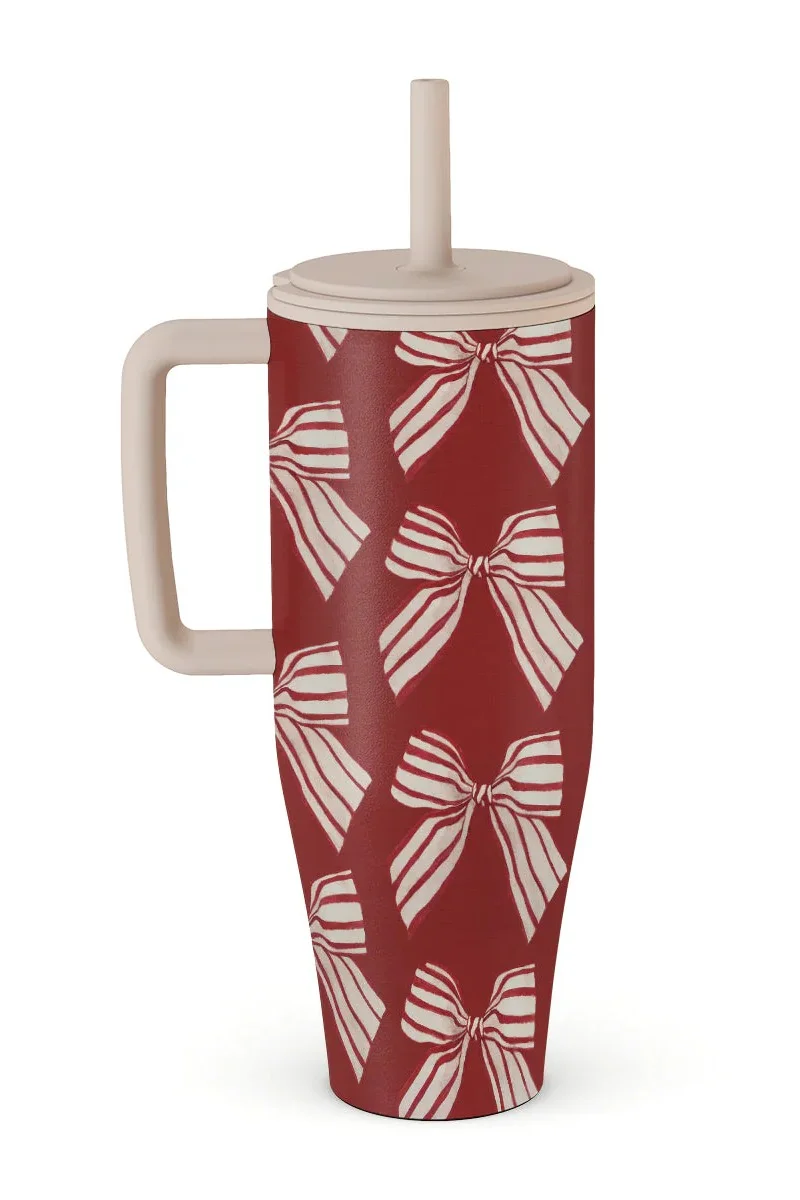 BURGA 40oz 1.2L Insulated Tumbler with Handle & Leakproof Straw Lid – Keeps Drinks Hot 12 Hrs / Cold All Day – Stainless Steel Travel Mug, Cupholder Friendly, Double Wall Vacuum, Reusable Water Bottle Special Delivery