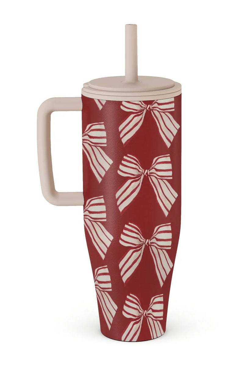 BURGA 40oz 1.2L Insulated Tumbler with Handle & Leakproof Straw Lid – Keeps Drinks Hot 12 Hrs / Cold All Day – Stainless Steel Travel Mug, Cupholder Friendly, Double Wall Vacuum, Reusable Water Bottle Special Delivery  - Image 1