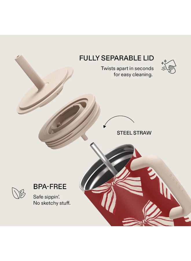 BURGA 40oz 1.2L Insulated Tumbler with Handle & Leakproof Straw Lid – Keeps Drinks Hot 12 Hrs / Cold All Day – Stainless Steel Travel Mug, Cupholder Friendly, Double Wall Vacuum, Reusable Water Bottle Special Delivery  - Image 2
