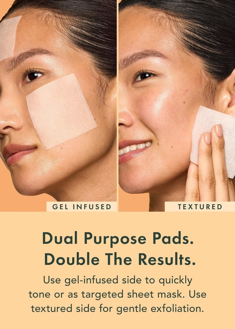 Rael Toner Pads, Cotton Pad for Face – Dual Textured, Exfoliating and Soothing with Carotene, Niacinamide, Hyaluronic Acid, Hydrating, Korean Skin Care (70 Count) - Image 3