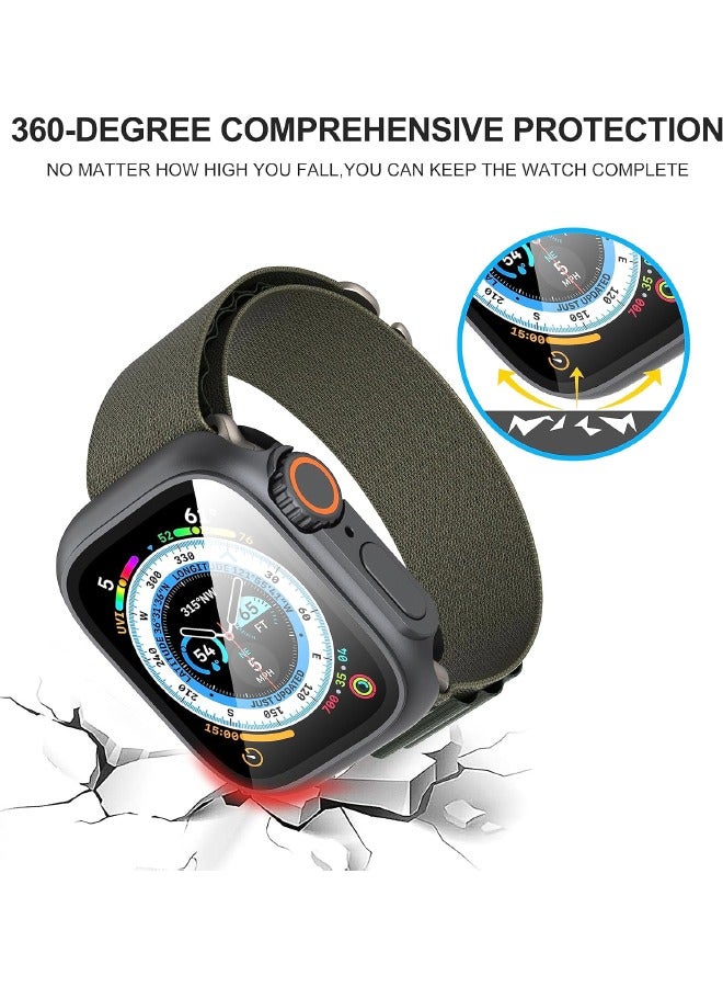 Beauenty Apple Watch Series 10 (2024) 46mm Hard Case with Tempered Glass Screen Protector, 【Looks Like iWatch Ultra】 Unique Design Hard PC Waterproof Case Cover, Bumper Full Coverage Accessories for iWatch 1 - Image 4