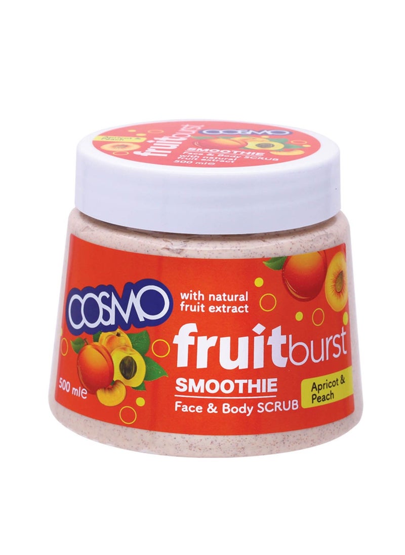 COSMO Fruitburst Smoothie Face And Body Scrub With Apricot And Peach 500ml 