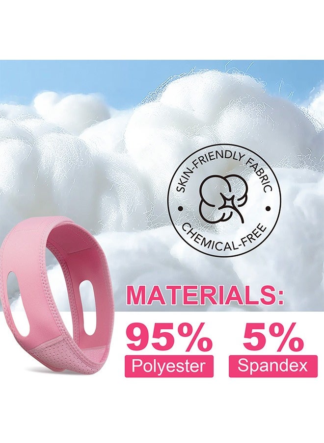 Elaimei Reusable Facial Slimming Strap, V Line Lifting Bandage, Sleep Mask for Face Lift Prevent Sagging (Pink)  - Image 4