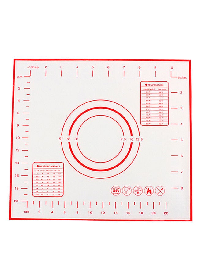 نيبمينينت بساط لصنع العجين من السيليكون مع أدوات قياس أحمر 29 x 26 0.04سنتيمتر - Image 1