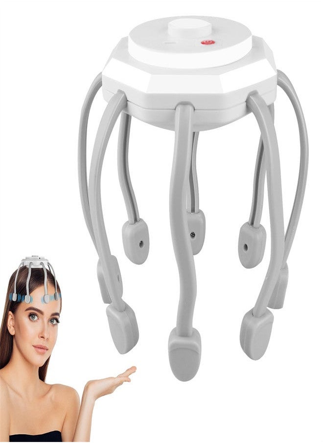 Generic Hair Scalp Massager with 8 Vibrating Contacts, Rechargeable Portable Head Massager for Pain and Anxiety Relief, Stress Relax, Tension, Relaxation, Deep Sleep, Multidimensional relaxation  - Image 1