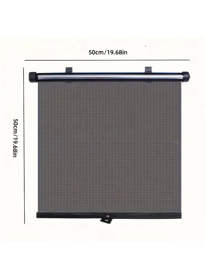 Roller Shade Car Sunshade Side Window Cover 50x50cm PVC Material Left Side For SUV Truck Summer Driving Sun Protection Perfect Gift For Drivers - Image 2