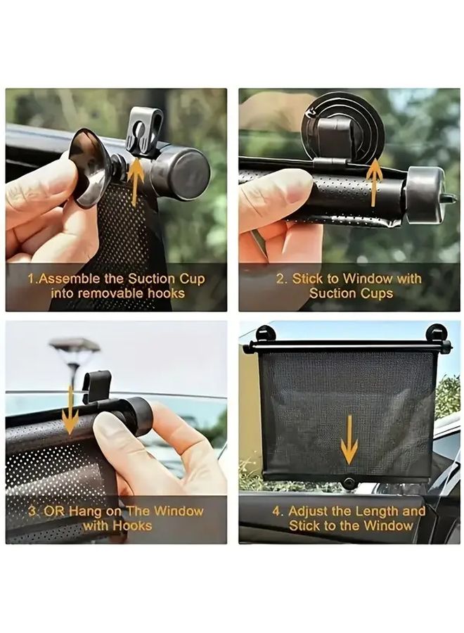Roller Shade Car Sunshade Side Window Cover 50x50cm PVC Material Left Side For SUV Truck Summer Driving Sun Protection Perfect Gift For Drivers - Image 4