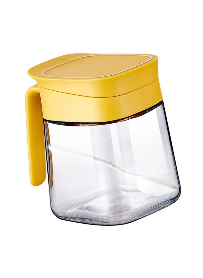 Thoraya Spice Jar Glass Transparent Salt Sugar Pepper Seasoning Container Bottle for Home Kitchen Yellow  - Image 3