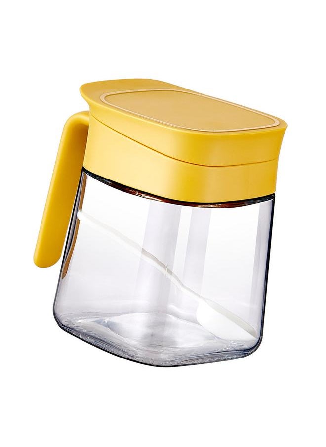 Thoraya Spice Jar Glass Transparent Salt Sugar Pepper Seasoning Container Bottle for Home Kitchen Yellow  - Image 4