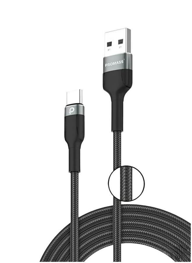 بروماس كابل شاحن USB A إلى USBC بطول 1 متر - متوافق مع iPhone 16/15 Series، وSamsung Galaxy S24 Ultra، وNintendo Switch، وiPad Pro، باللون الرمادي، وS10 S8 S9 Plus، وNote 9 8 (يدعم أيضًا شحن Sony Handsfree 5) - Image 1