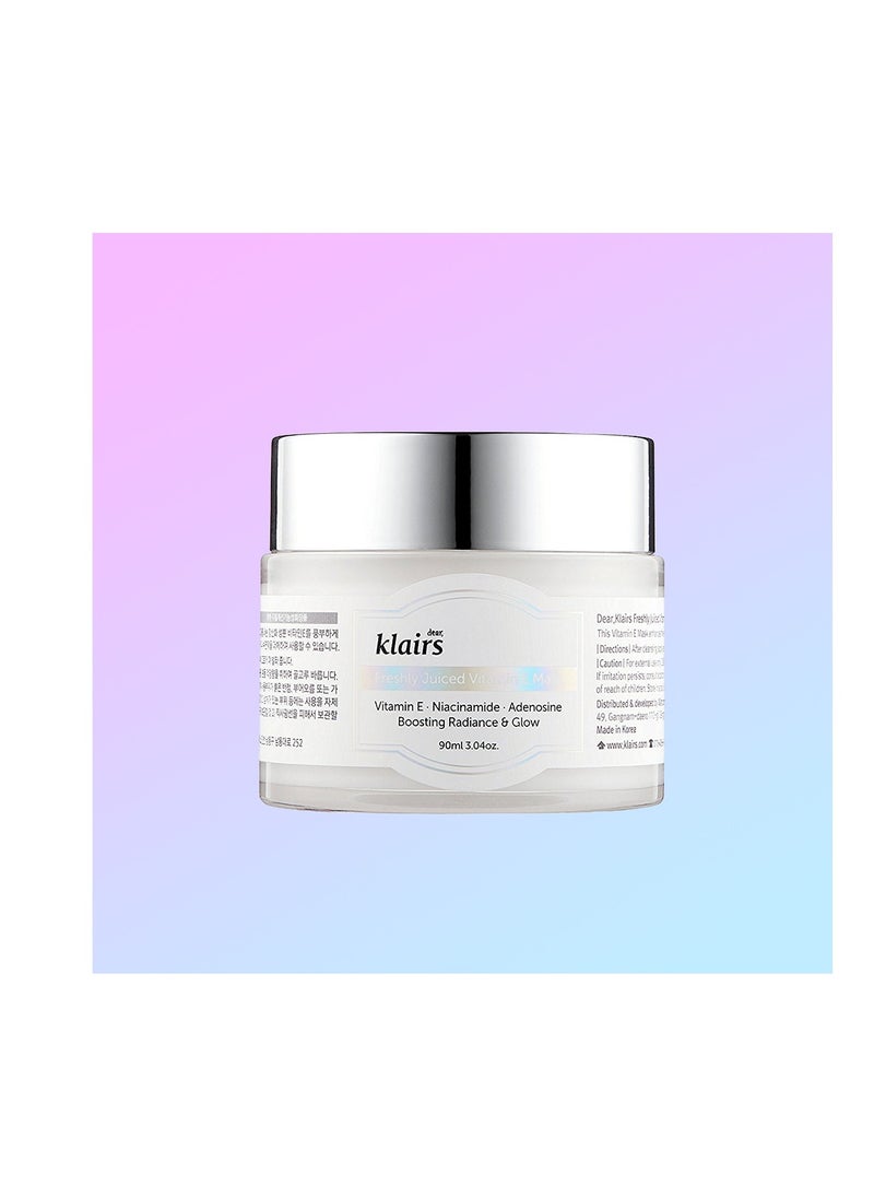 Klairs - Freshly Juiced Vitamin E Mask, Moisturizer, Boost the Effect Viatmin C, Niacinamide, Adenosine, 90ml, 3.04oz - Image 1
