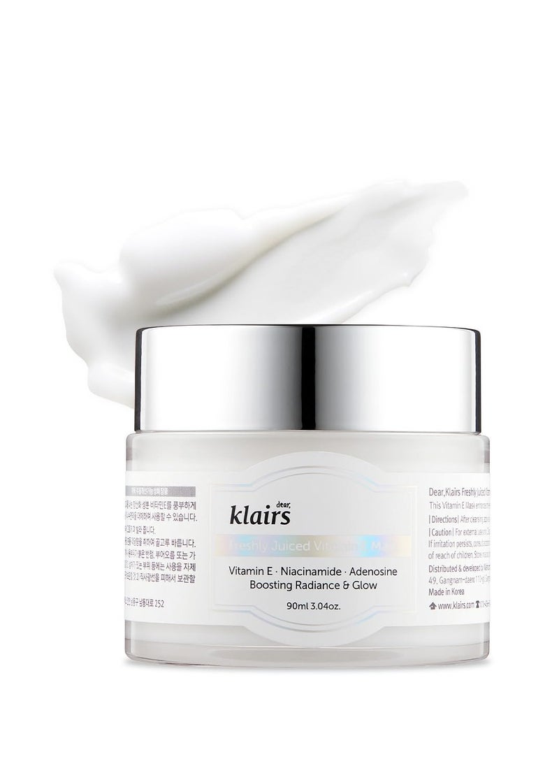 Klairs - Freshly Juiced Vitamin E Mask, Moisturizer, Boost the Effect Viatmin C, Niacinamide, Adenosine, 90ml, 3.04oz - Image 1