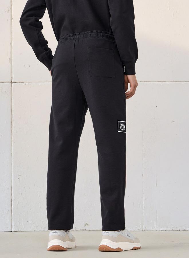 SP Characters Men Relaxed Fit Flexi Waist Track Pants with NFL Print - Image 3